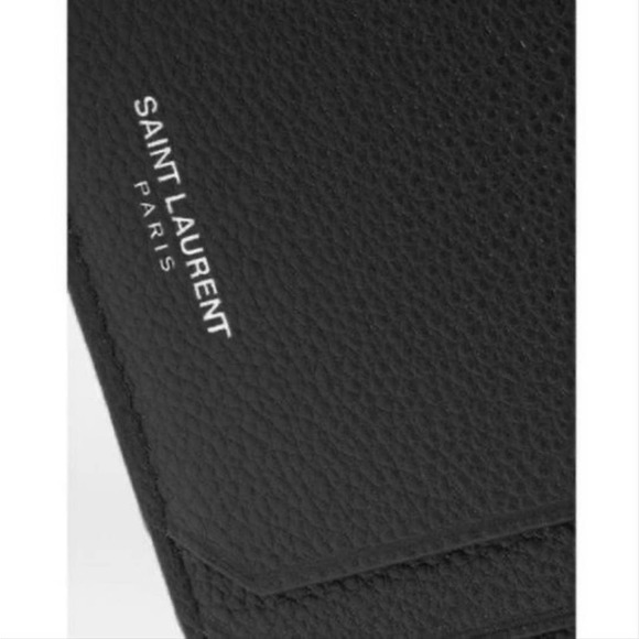 SAINT LAURENT Fragment logo printed zipped leather card holder coin case - Picture 4 of 5